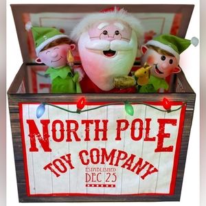 Tekky Animated Light Up Pop-up Musical Christmas Toy Box - Santa Speaks!